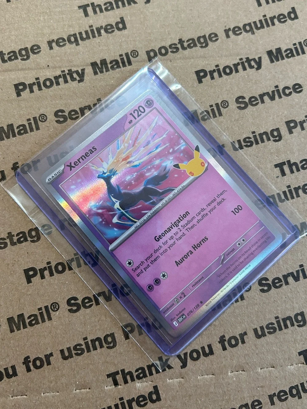 Holo Xerneas 30th Celebration Pokemon TCG Card No. 076/128 ⭐️